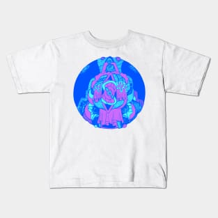 Blue Circle of Ornament Kids T-Shirt